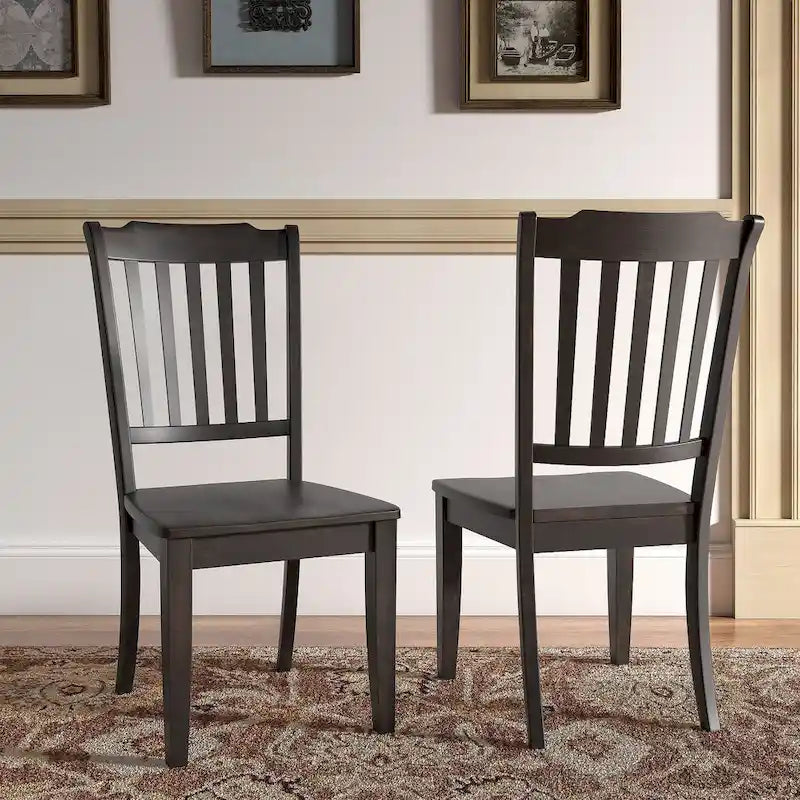 Sedie da pranzo in legno con schienale a doghe Ronda (set da 2)