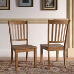 Sedie da pranzo in legno con schienale a doghe Ronda (set da 2)