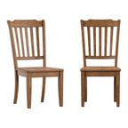 Sedie da pranzo in legno con schienale a doghe Ronda (set da 2)