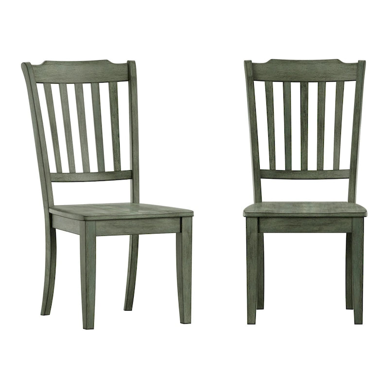 Sedie da pranzo in legno con schienale a doghe Ronda (set da 2)