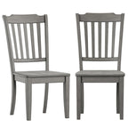 Sedie da pranzo in legno con schienale a doghe Ronda (set da 2)