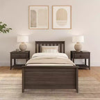 Plank+Beam Classic Solid Wood Twin Platform Bed Frame with Slatted Headboard
