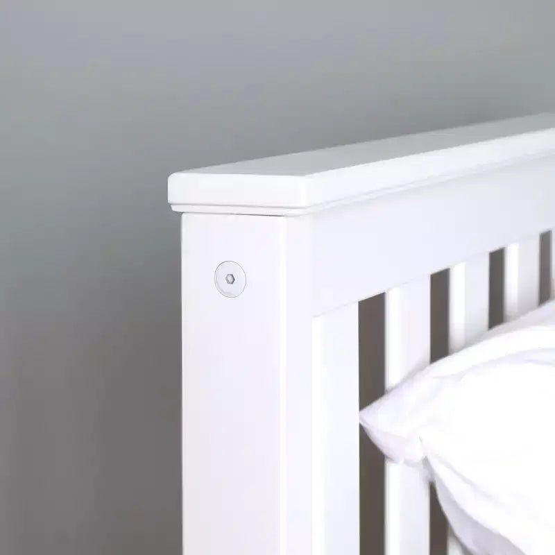 Plank+Beam Classic Solid Wood Twin Platform Bed Frame with Slatted Headboard