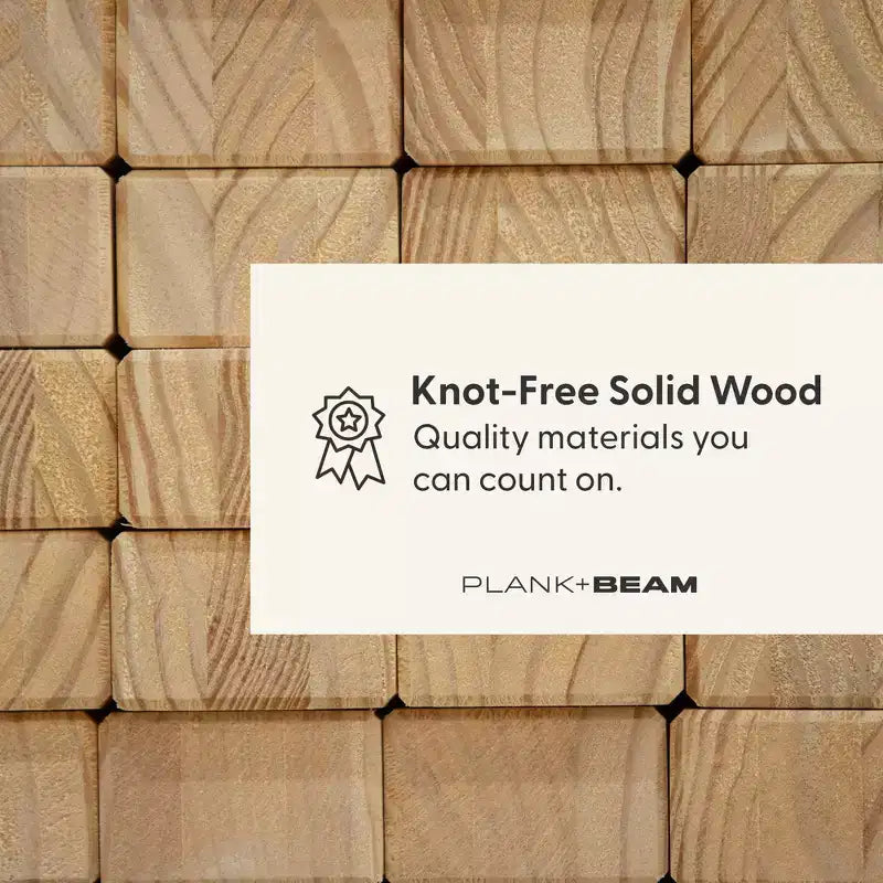 Plank+Beam Classic Solid Wood Twin Platform Bed Frame with Slatted Headboard