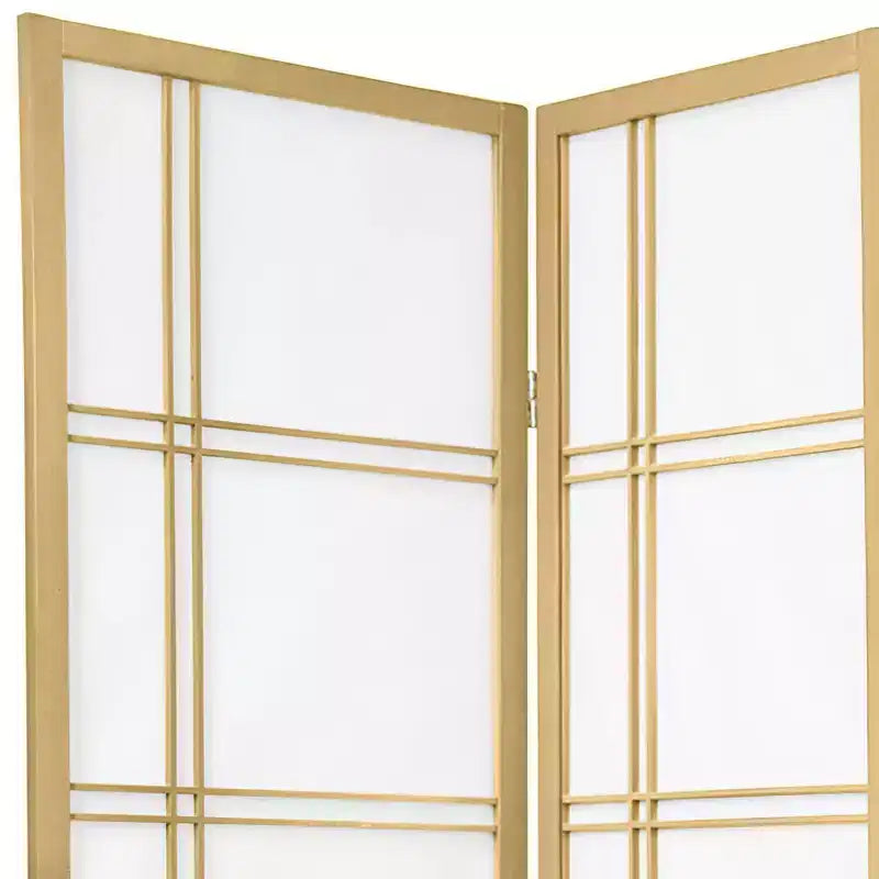 6 ft. Tall Double Cross Shoji Screen - Special Edition - (5 Panels)