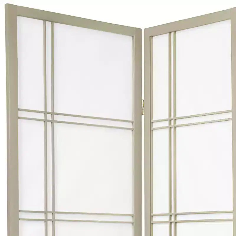 6 ft. Tall Double Cross Shoji Screen - Special Edition - (5 Panels)