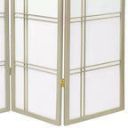 6 ft. Tall Double Cross Shoji Screen - Special Edition - (5 Panels)