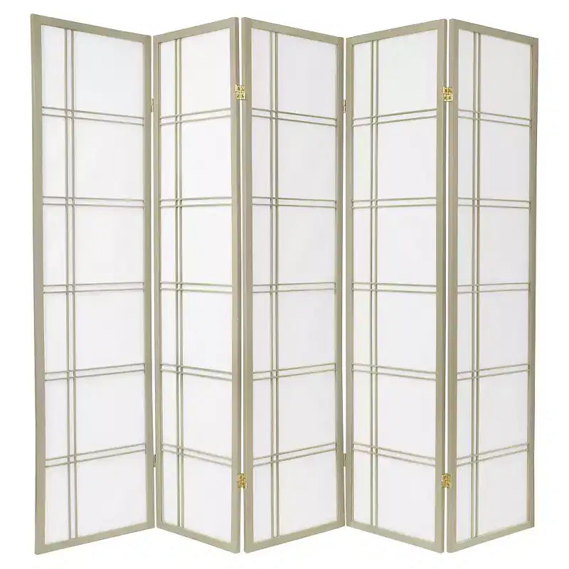 6 ft. Tall Double Cross Shoji Screen - Special Edition - (5 Panels)