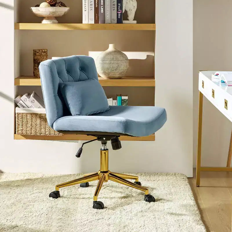 Nigel Modern Flannel Office Chair with Tilt and Adjustable Height Mecha|HULALA HOME