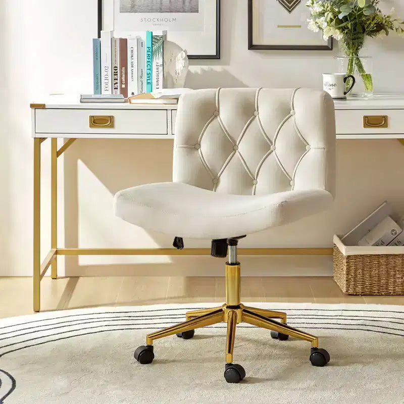 Nigel Modern Flannel Office Chair with Tilt and Adjustable Height Mecha|HULALA HOME