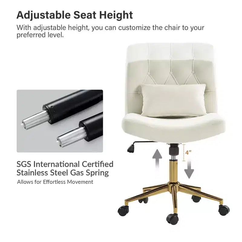 Nigel Modern Flannel Office Chair with Tilt and Adjustable Height Mecha|HULALA HOME