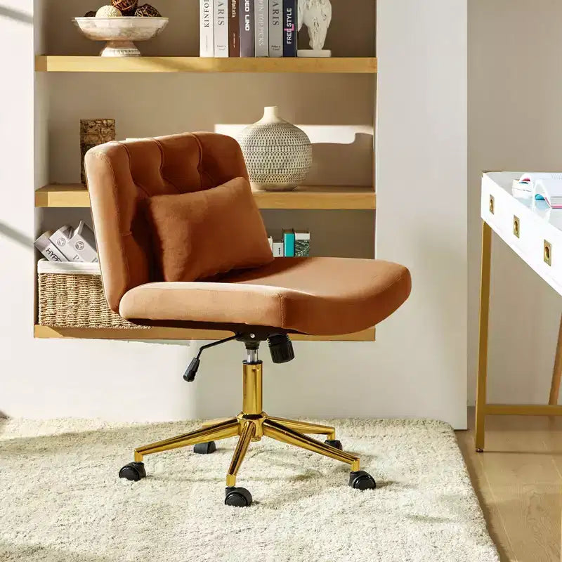 Nigel Modern Flannel Office Chair with Tilt and Adjustable Height Mecha|HULALA HOME