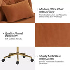Nigel Modern Flannel Office Chair with Tilt and Adjustable Height Mecha|HULALA HOME