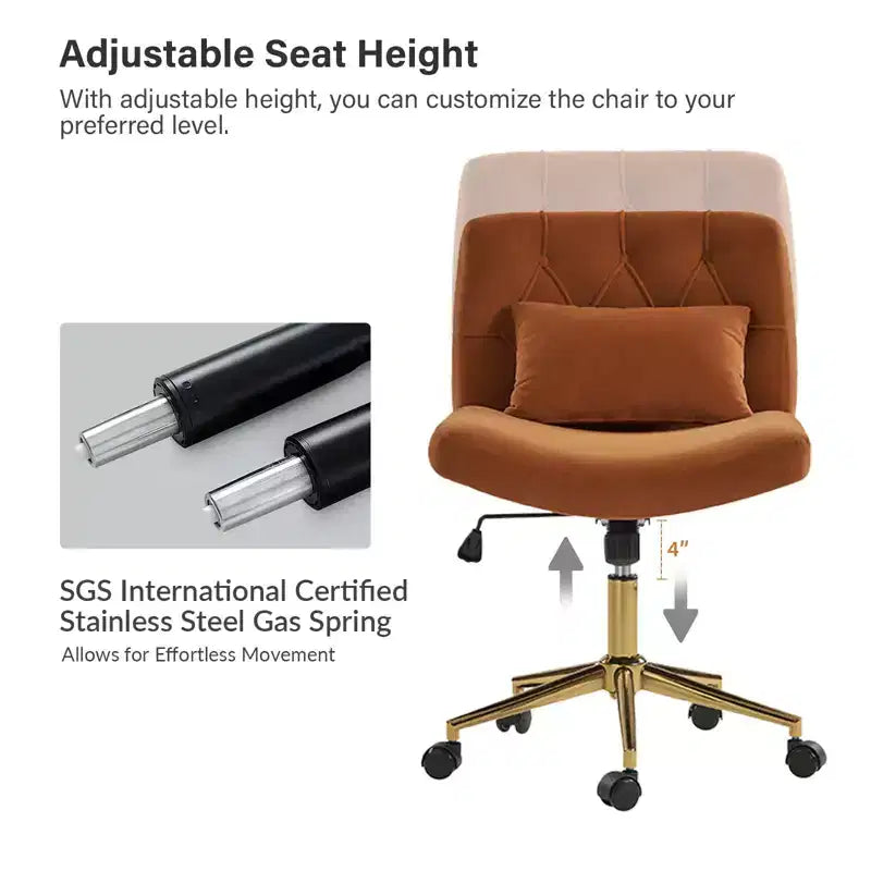 Nigel Modern Flannel Office Chair with Tilt and Adjustable Height Mecha|HULALA HOME