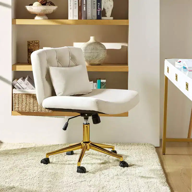 Nigel Modern Flannel Office Chair with Tilt and Adjustable Height Mecha|HULALA HOME