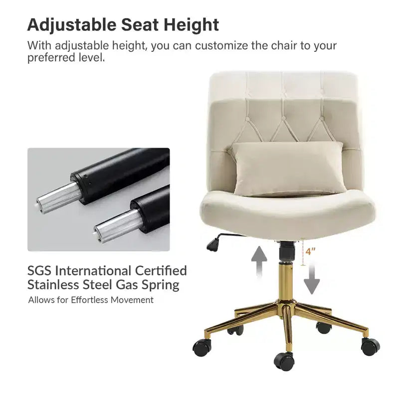 Nigel Modern Flannel Office Chair with Tilt and Adjustable Height Mecha|HULALA HOME