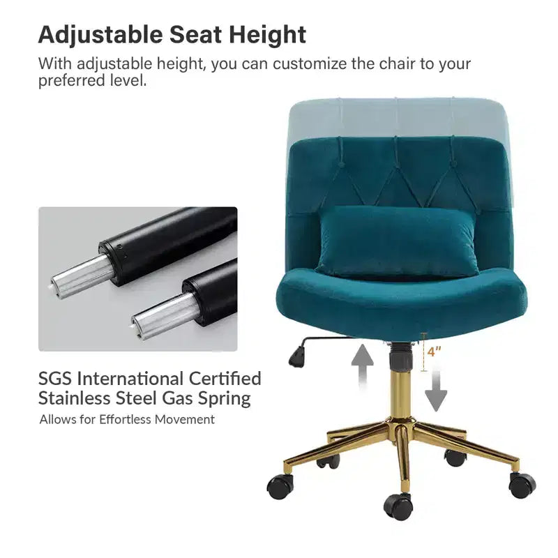 Nigel Modern Flannel Office Chair with Tilt and Adjustable Height Mecha|HULALA HOME