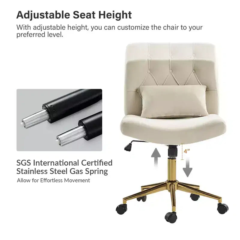 Nigel Modern Flannel Office Chair with Tilt and Adjustable Height Mecha|HULALA HOME