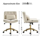 Nigel Modern Flannel Office Chair with Tilt and Adjustable Height Mecha|HULALA HOME