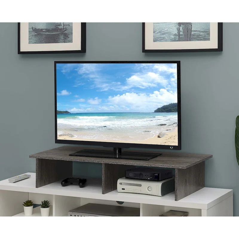 Alzatina per TV monitor, per TV fino a 46", truciolato con impiallacciatura melaminica, 42"L x 15,75"P x 8"H