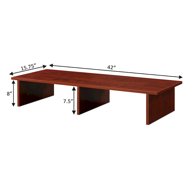 Alzatina per TV monitor, per TV fino a 46", truciolato con impiallacciatura melaminica, 42"L x 15,75"P x 8"H