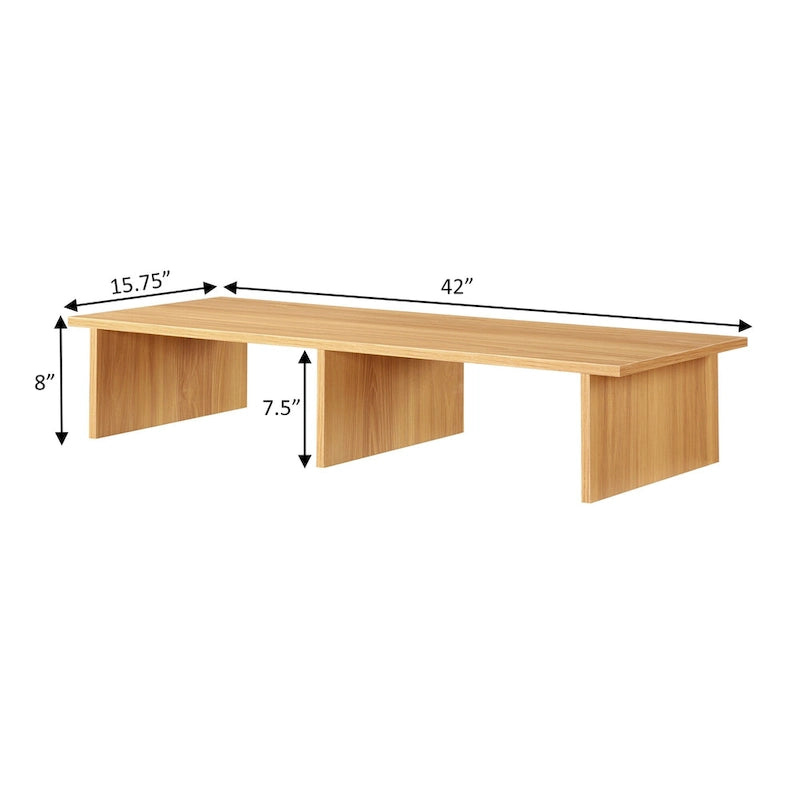 Alzatina per TV monitor, per TV fino a 46", truciolato con impiallacciatura melaminica, 42"L x 15,75"P x 8"H