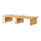 Alzatina per TV monitor, per TV fino a 46", truciolato con impiallacciatura melaminica, 42"L x 15,75"P x 8"H