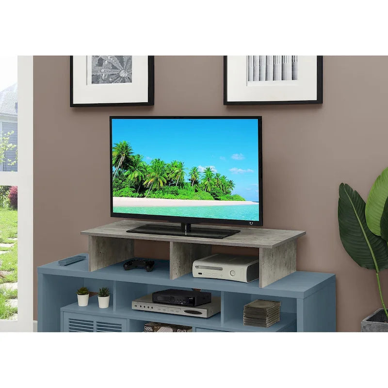 Alzatina per TV monitor, per TV fino a 46", truciolato con impiallacciatura melaminica, 42"L x 15,75"P x 8"H