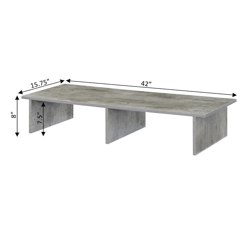 Alzatina per TV monitor, per TV fino a 46", truciolato con impiallacciatura melaminica, 42"L x 15,75"P x 8"H
