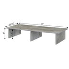 Alzatina per TV monitor, per TV fino a 46", truciolato con impiallacciatura melaminica, 42"L x 15,75"P x 8"H
