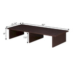 Alzatina per TV monitor, per TV fino a 46", truciolato con impiallacciatura melaminica, 42"L x 15,75"P x 8"H