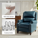 Poltrona reclinabile Gabriela Mid-Century Modern in vera pelle con finiture a borchie, set da 2 di HULALA HOME