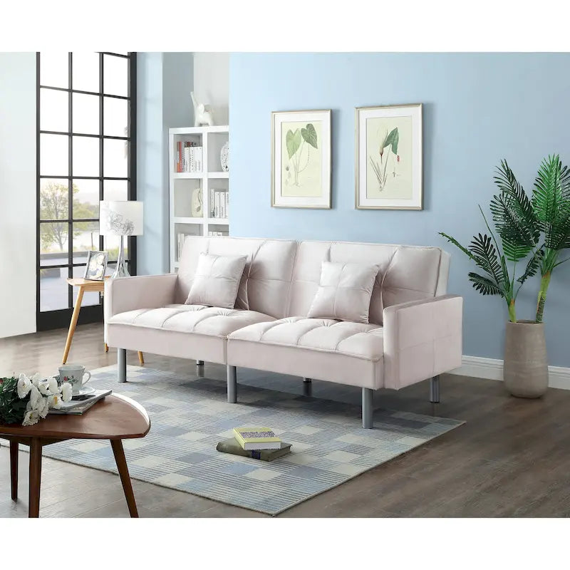 75.6 Divano letto convertibile in velluto Lovely Futon Love Seats
