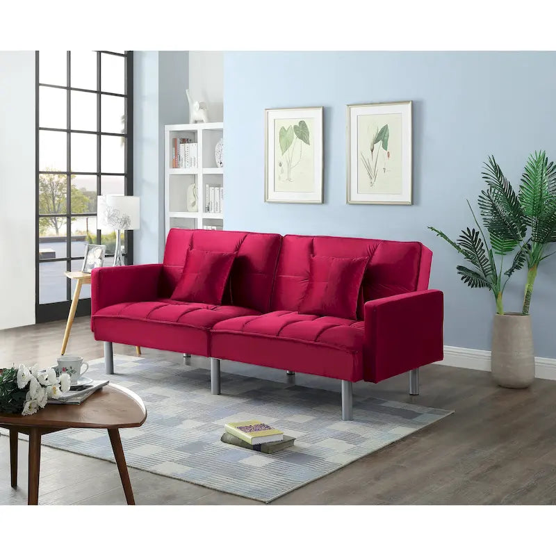 75.6 Divano letto convertibile in velluto Lovely Futon Love Seats