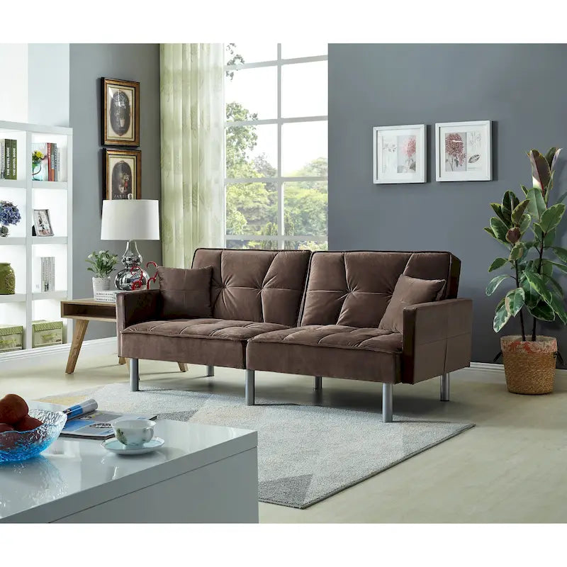 75.6 Divano letto convertibile in velluto Lovely Futon Love Seats