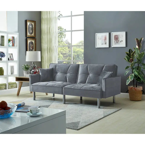 75.6 Divano letto convertibile in velluto Lovely Futon Love Seats