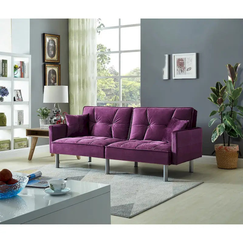 75.6 Divano letto convertibile in velluto Lovely Futon Love Seats