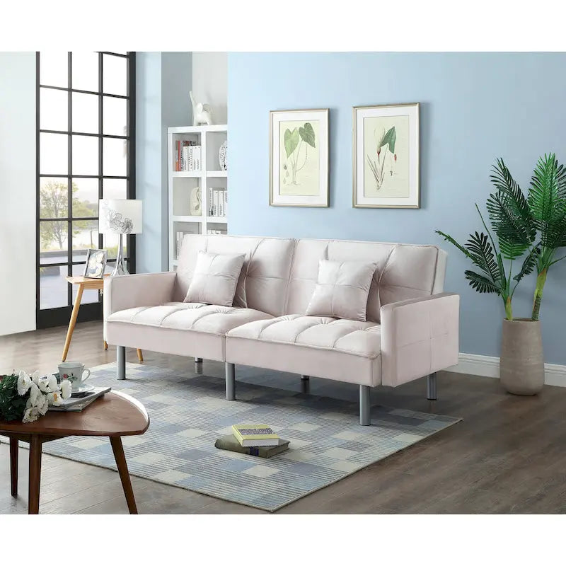 75.6 Divano letto convertibile in velluto Lovely Futon Love Seats
