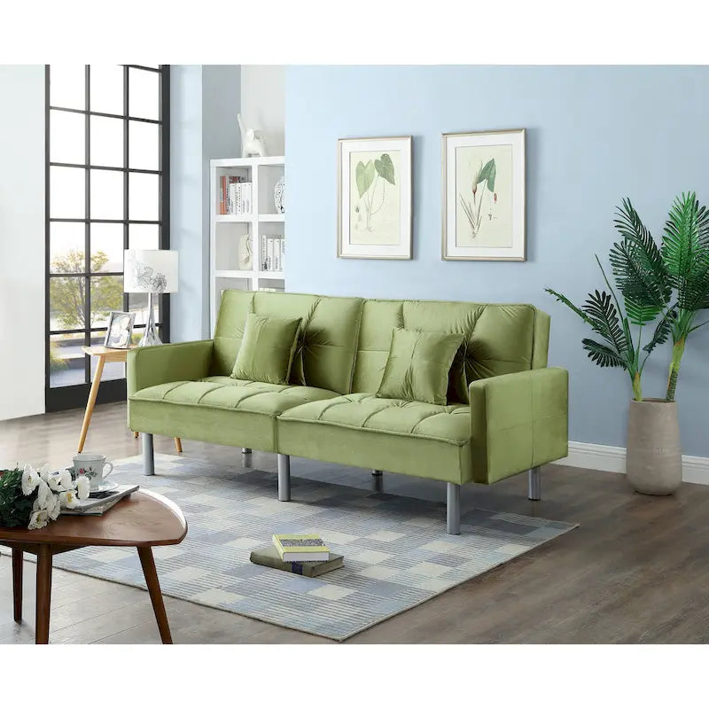 75.6 Divano letto convertibile in velluto Lovely Futon Love Seats