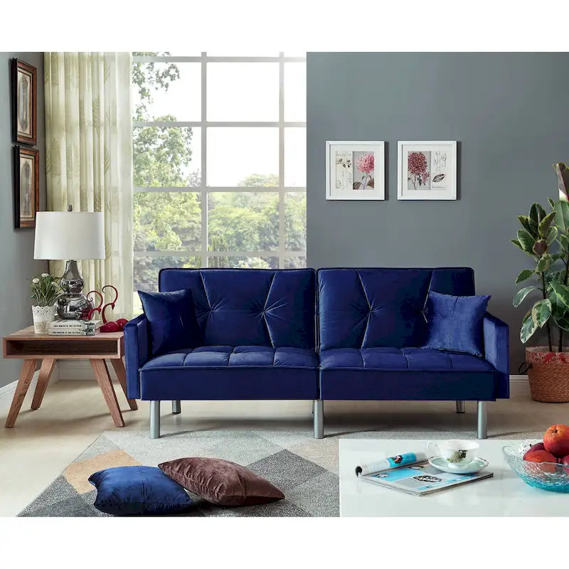 75.6 Divano letto convertibile in velluto Lovely Futon Love Seats