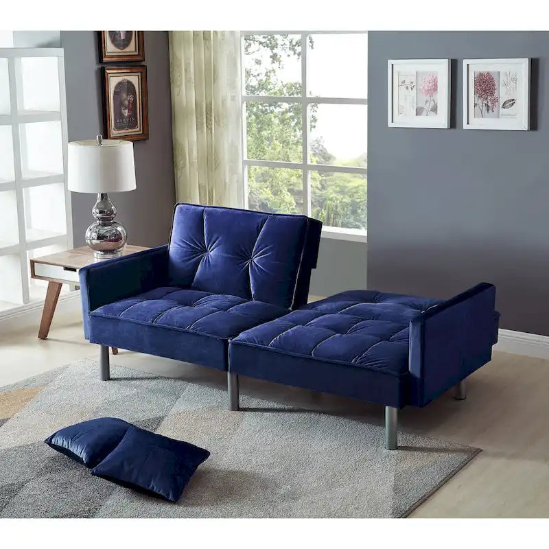 75.6 Divano letto convertibile in velluto Lovely Futon Love Seats