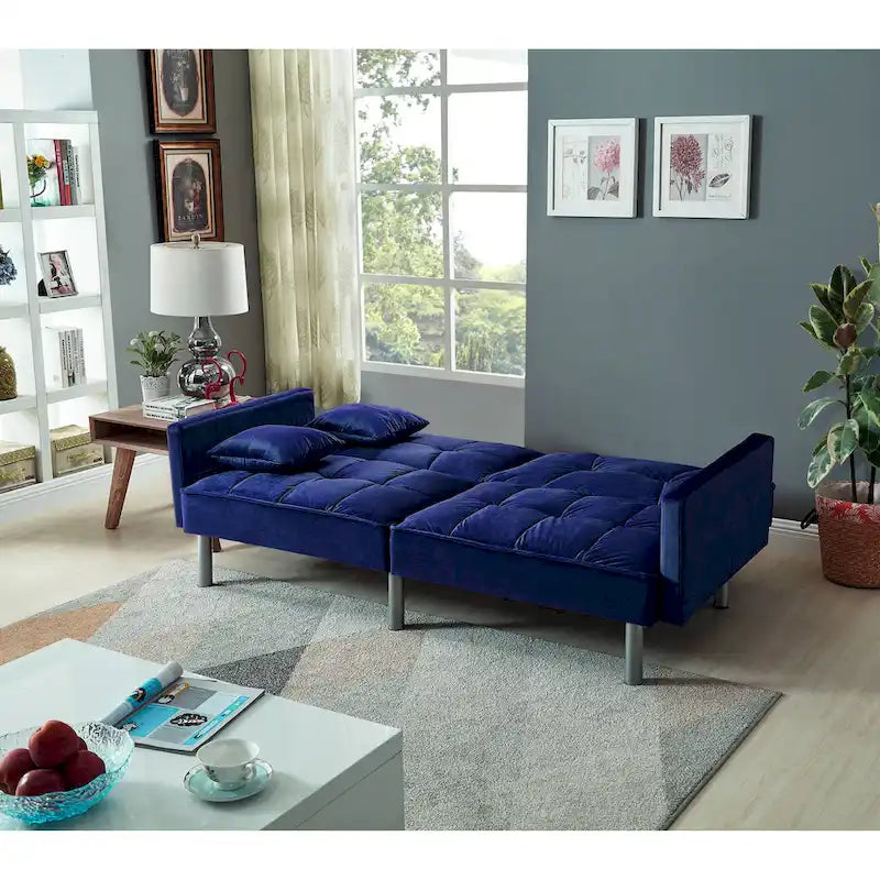 75.6 Divano letto convertibile in velluto Lovely Futon Love Seats