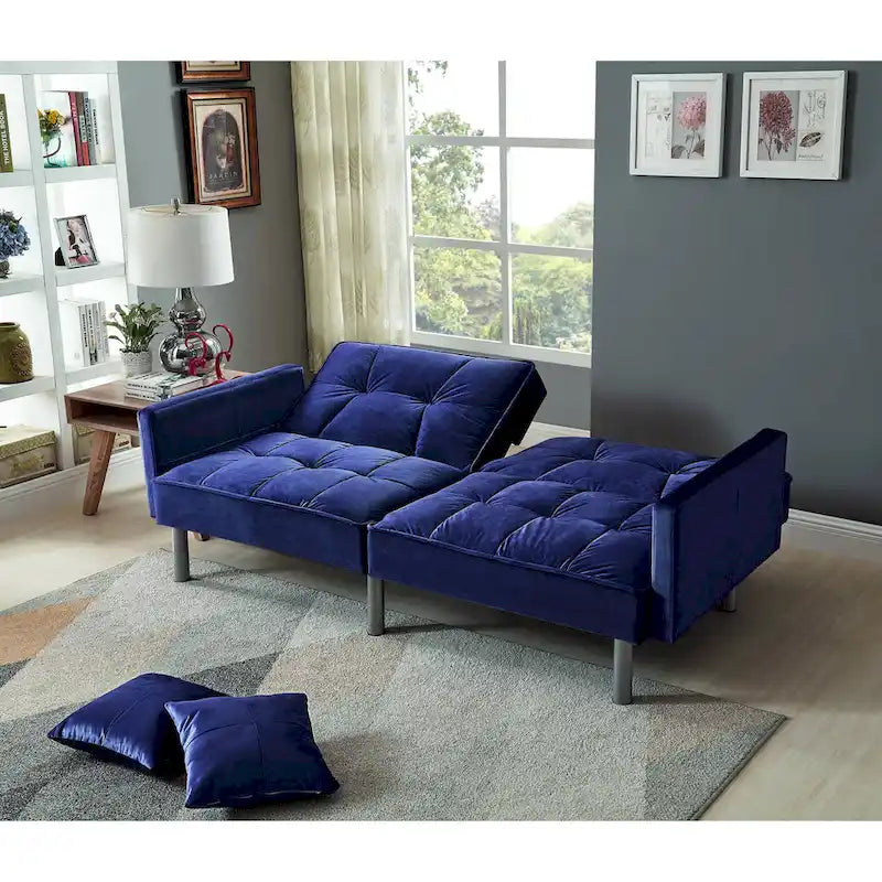75.6 Divano letto convertibile in velluto Lovely Futon Love Seats