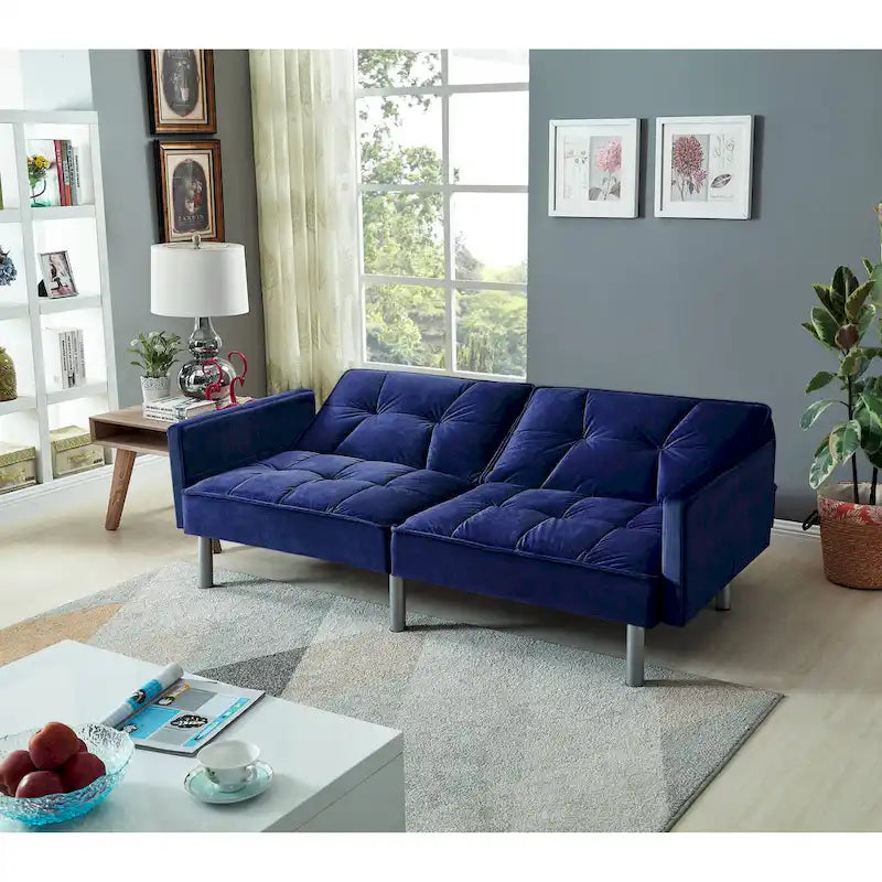 75.6 Divano letto convertibile in velluto Lovely Futon Love Seats
