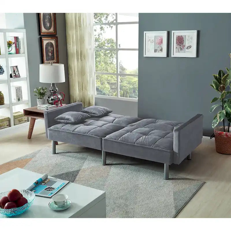 75.6 Divano letto convertibile in velluto Lovely Futon Love Seats