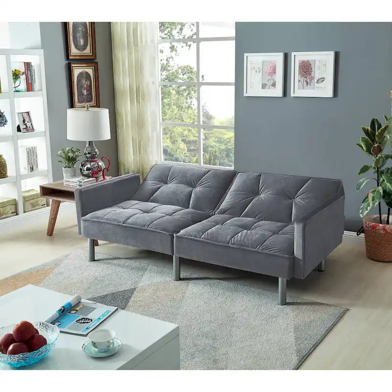 75.6 Divano letto convertibile in velluto Lovely Futon Love Seats