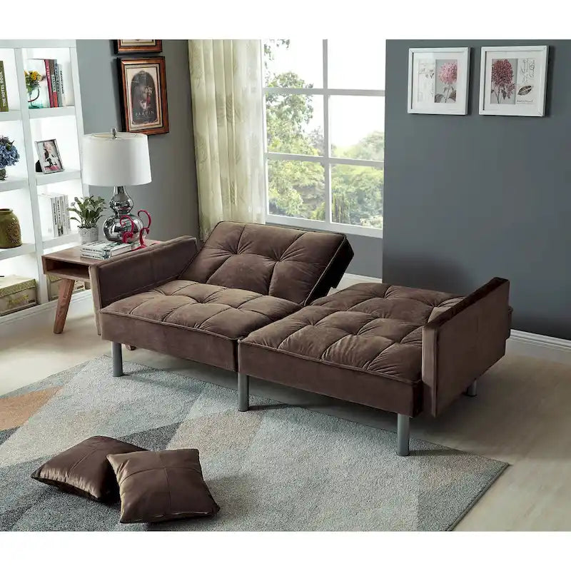 75.6 Divano letto convertibile in velluto Lovely Futon Love Seats