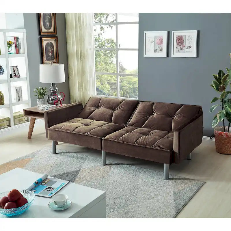 75.6 Divano letto convertibile in velluto Lovely Futon Love Seats
