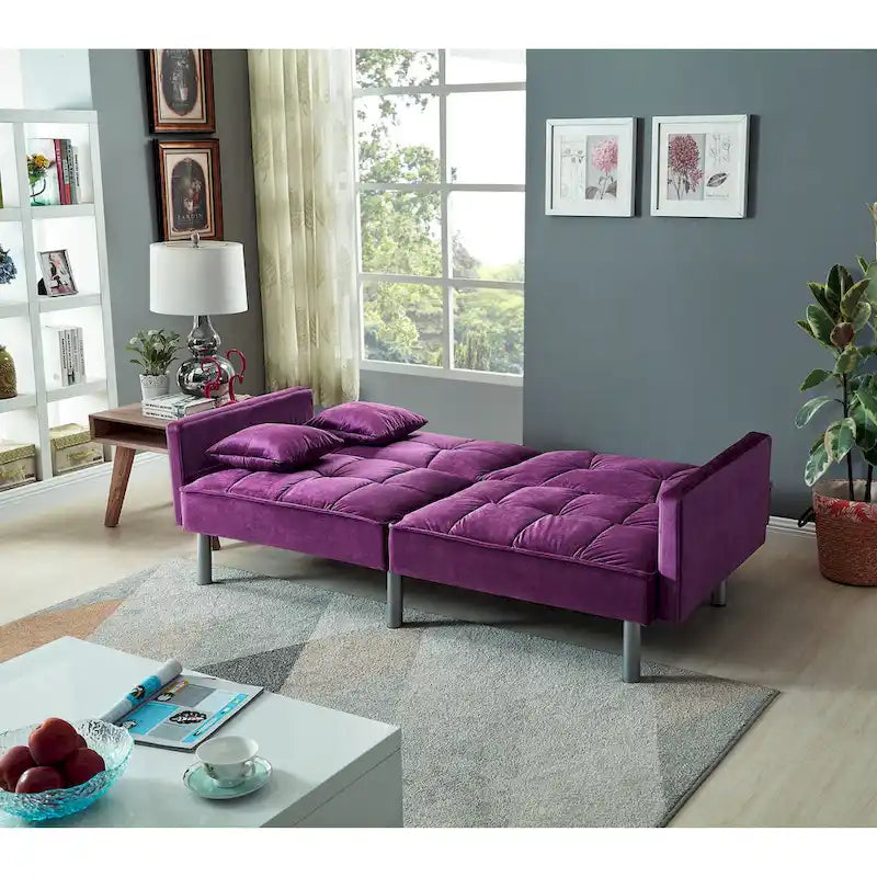 75.6 Divano letto convertibile in velluto Lovely Futon Love Seats