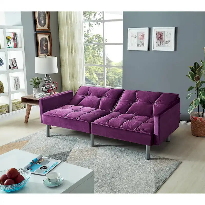 75.6 Divano letto convertibile in velluto Lovely Futon Love Seats